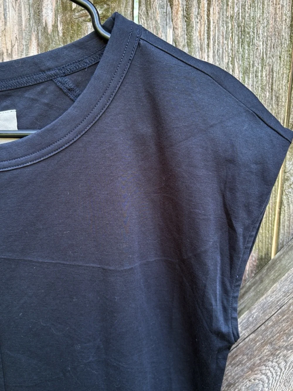 EUC Everlane The Luxe Cotton Side Slit Dress Black Size XS